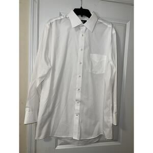 Stafford tailored culture white button down collared shirt men’s 16.5 regular